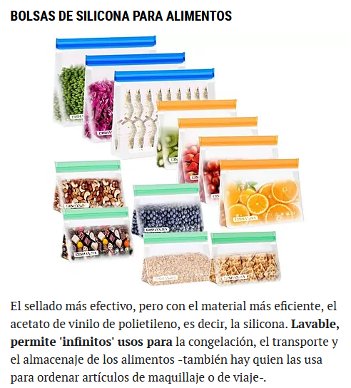 bolsas siliconas