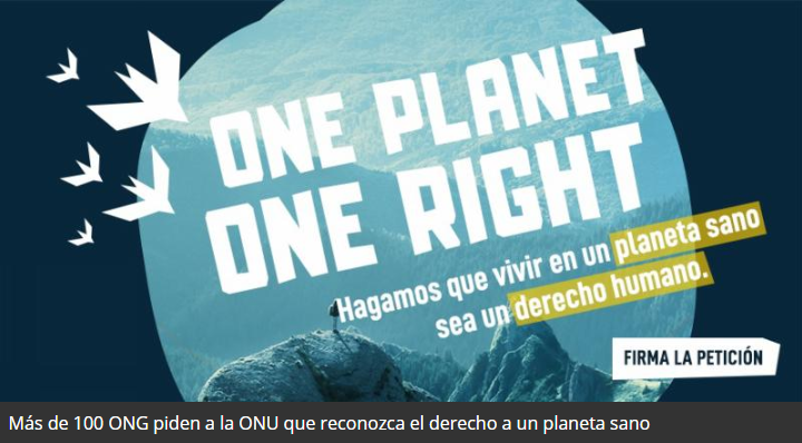 Un planeta sano como un derecho humano universal